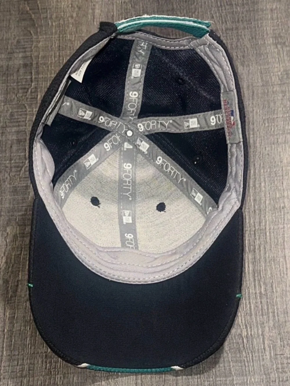 Adjustable Youth Size Seattle Mariners MLB Baseball Cap in Teal & Navy Blue